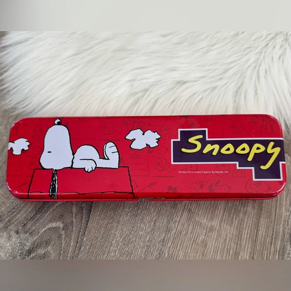 Vintage Red Snoopy Pencil Case